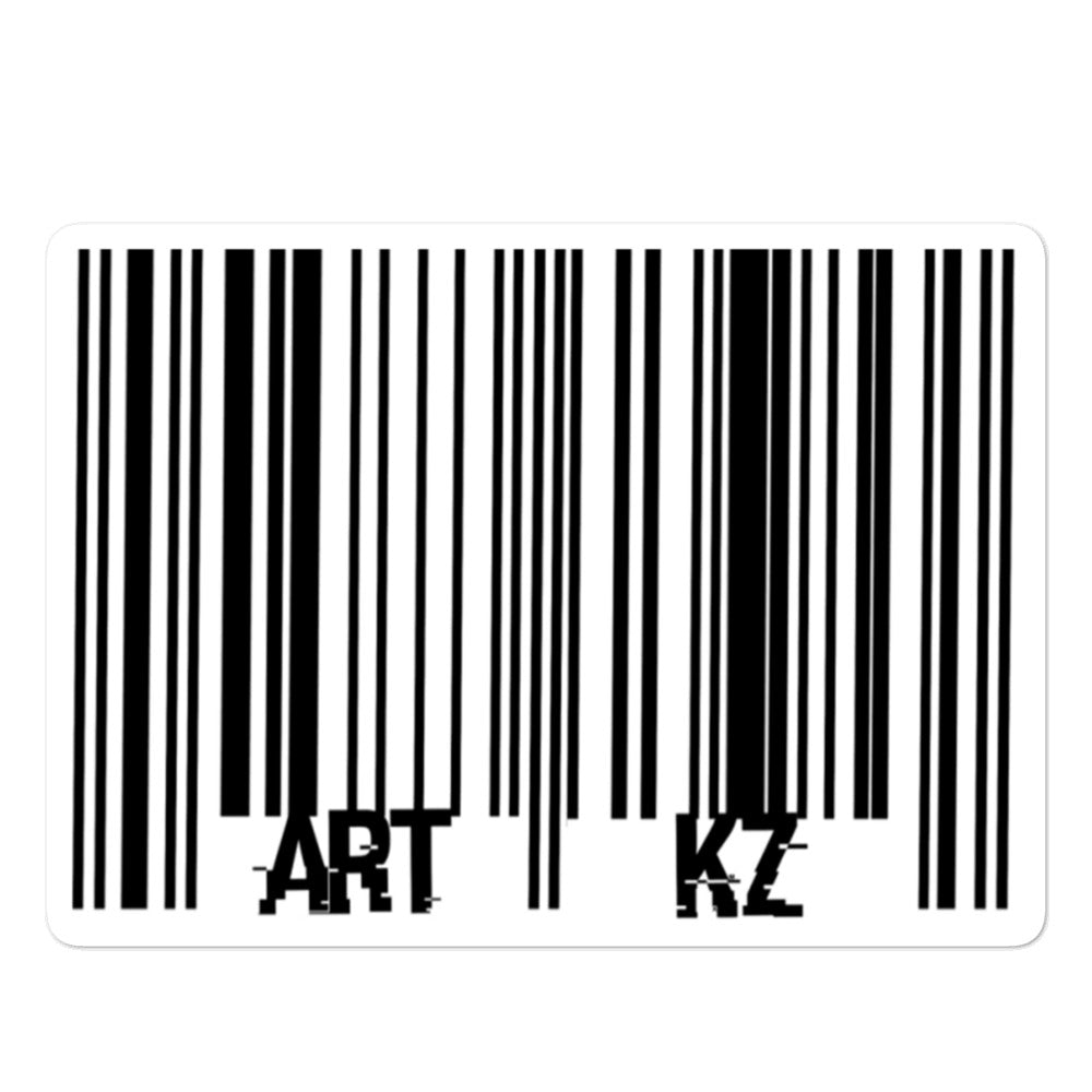 "Barcode" Sticker White