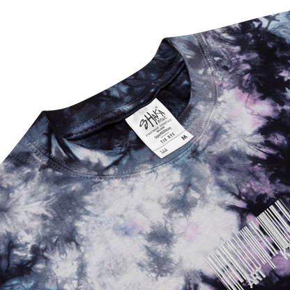 "Barcode" Oversized Tie-Dye T-shirt